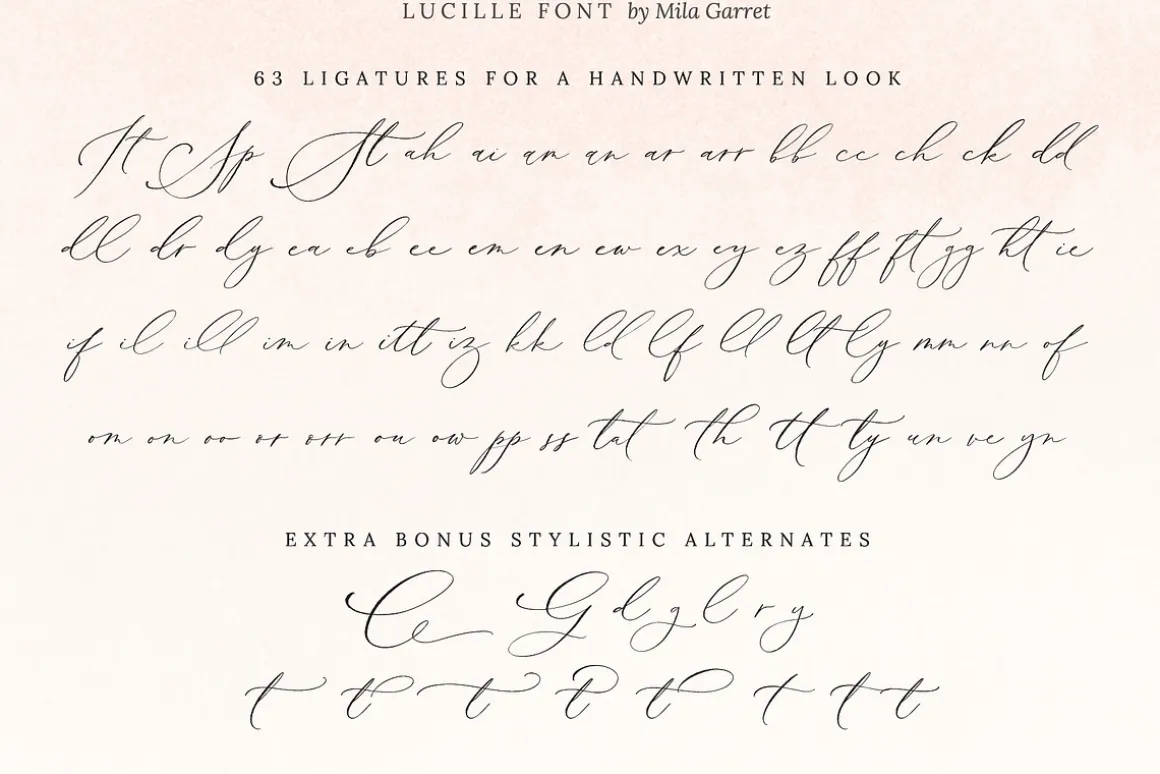 Lucille Wedding Calligraphy Font
