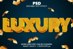 Luxury 3d Editable Psd Text Effect