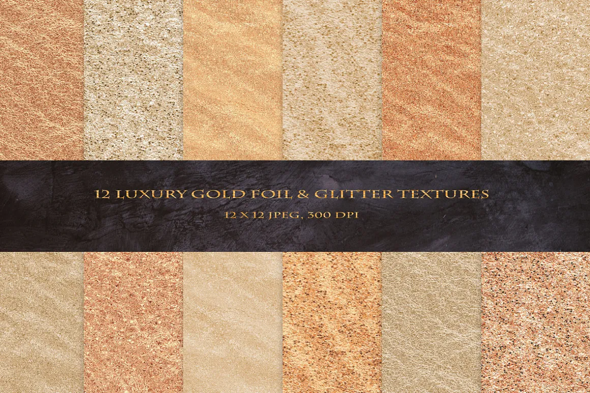 Luxury gold glitter & foil