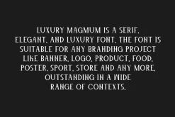 Luxury Magmum - Elegant & Serif Font