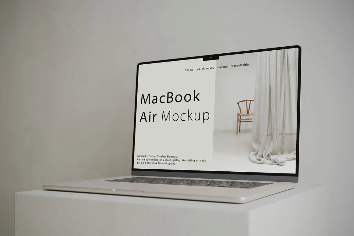 MacBook Air Mockup Soft Gallery