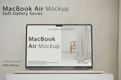 MacBook Air Mockup Soft Gallery