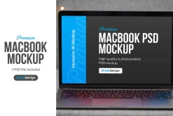 MacBook Mockup Dark Keyboard