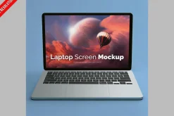 Macbook Mockup Lateral Art