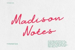 Madison Notes - Casual script font