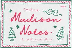 Madison Notes - Casual script font