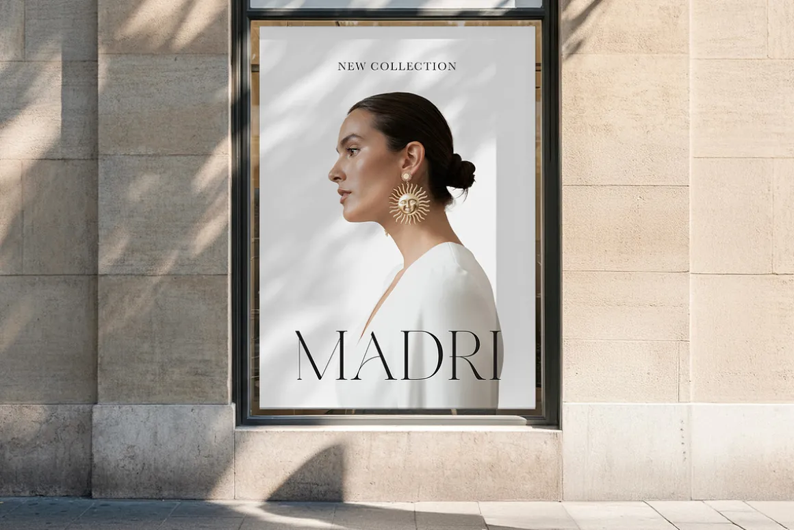 Madri Billboard Street Mockup PSD