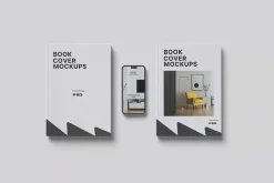 Magazine With Phone Mockup