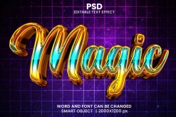 Magic Chrome 3d Text Effect Style