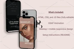 MakeUp Artist HTML Portfolio Website
