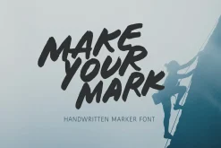 Make your mark marker font typeface