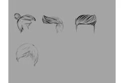 Male Hair Stamps Brushes Procreate