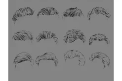 Male Hair Stamps Brushes Procreate