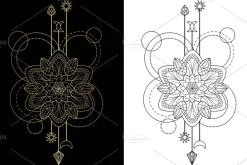 Mandala Tattoo+Seamless Patterns