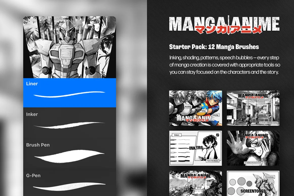 Manga Affinity Brushes Bundle