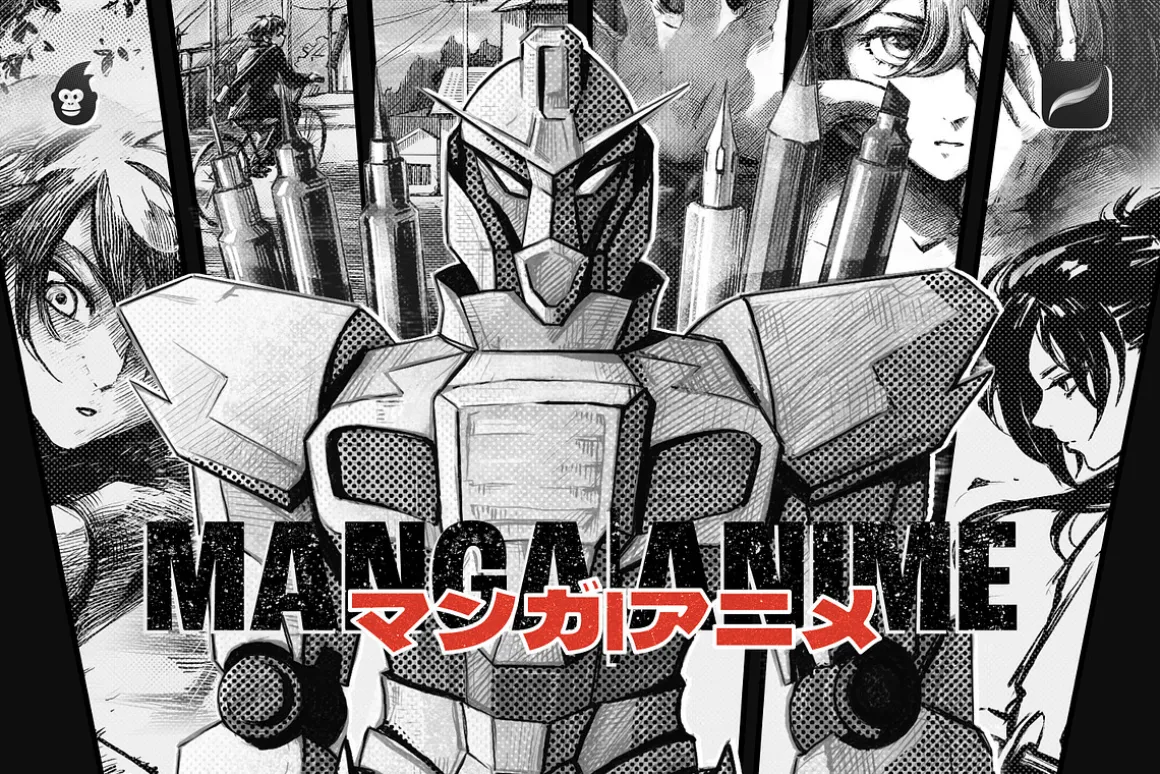 Manga Procreate Brushes Bundle