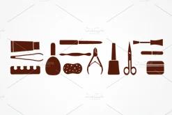 manicure and pedicure + icon set