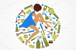 manicure and pedicure + icon set