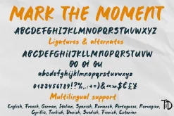Marker font Mark the moment by hand