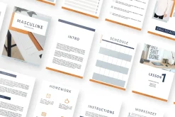 Masculine Canva Course Templates