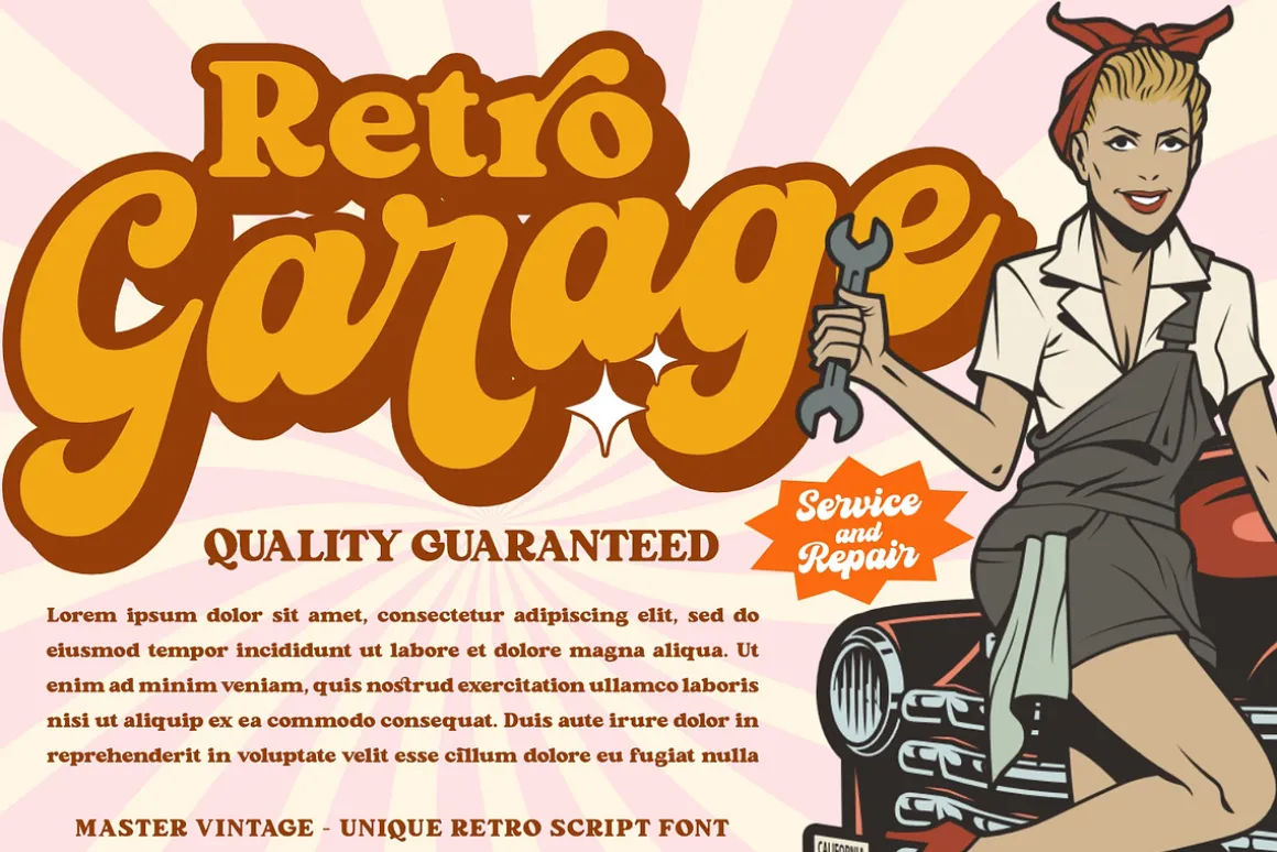 Master Vintage - Retro Script Font