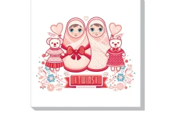 Matryoshka. Babushka doll. Bundle