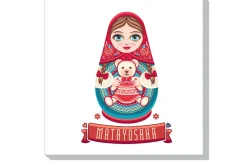 Matryoshka. Babushka doll. Bundle