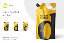 Matte Doy Pack Mockup Set