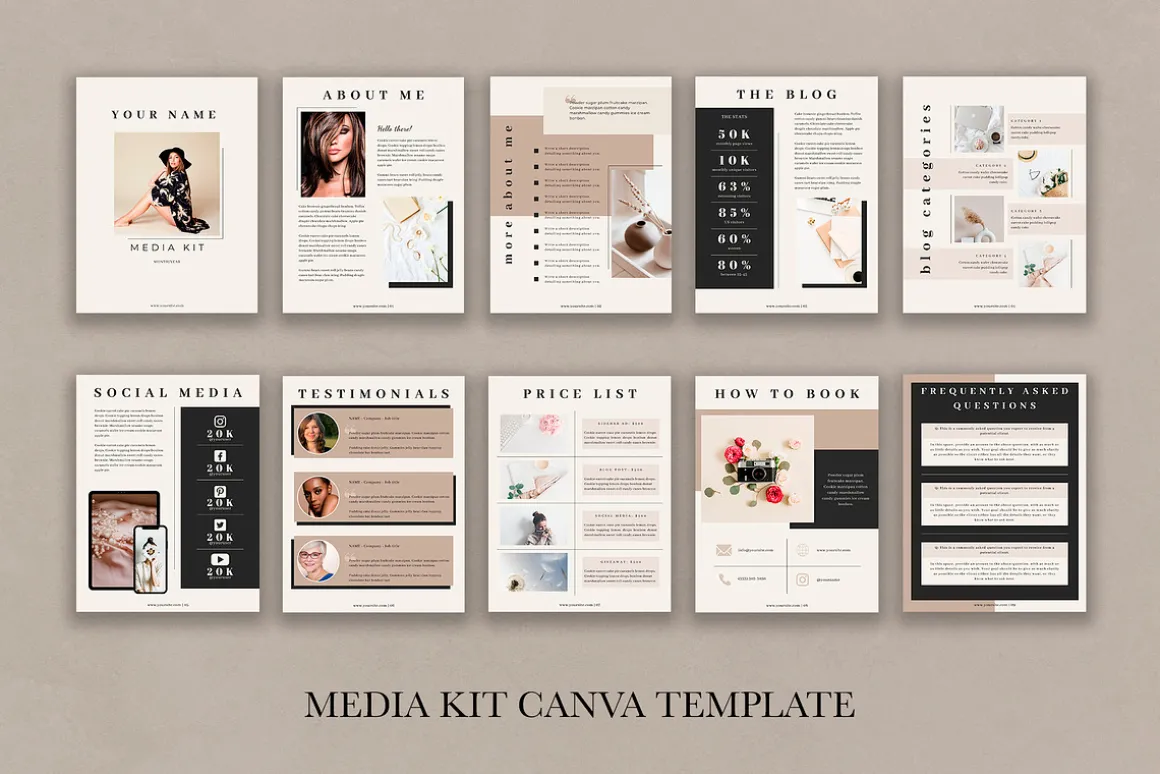 Media Kit Canva Template | DAHLIA