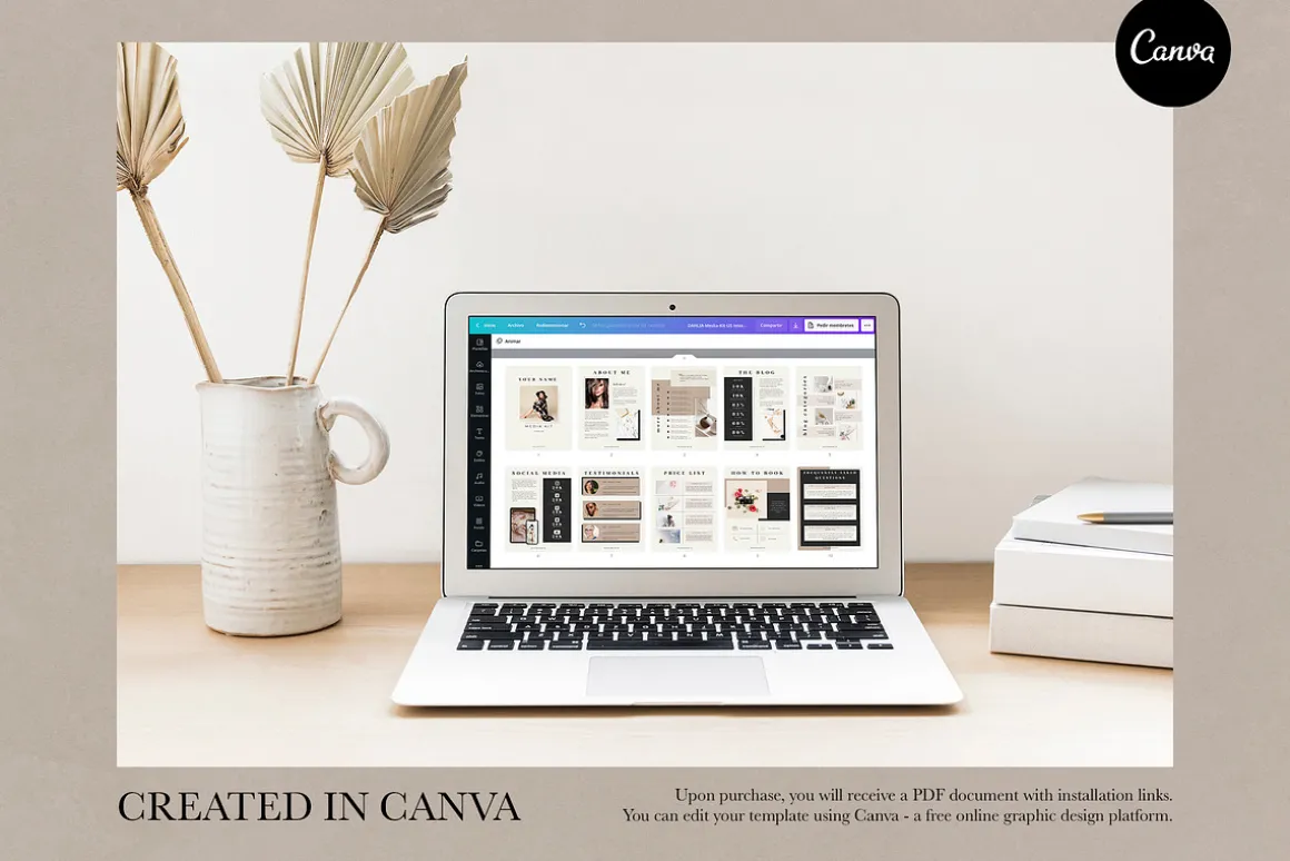 Media Kit Canva Template | DAHLIA