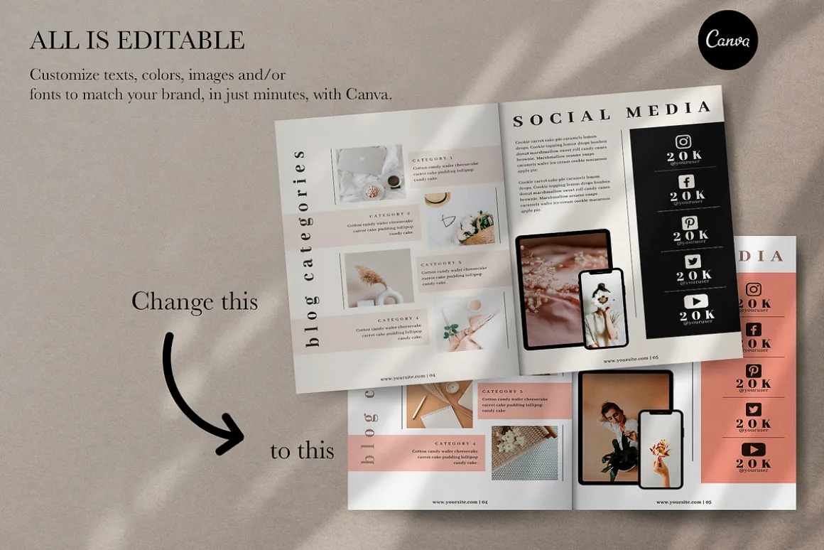 Media Kit Canva Template | DAHLIA