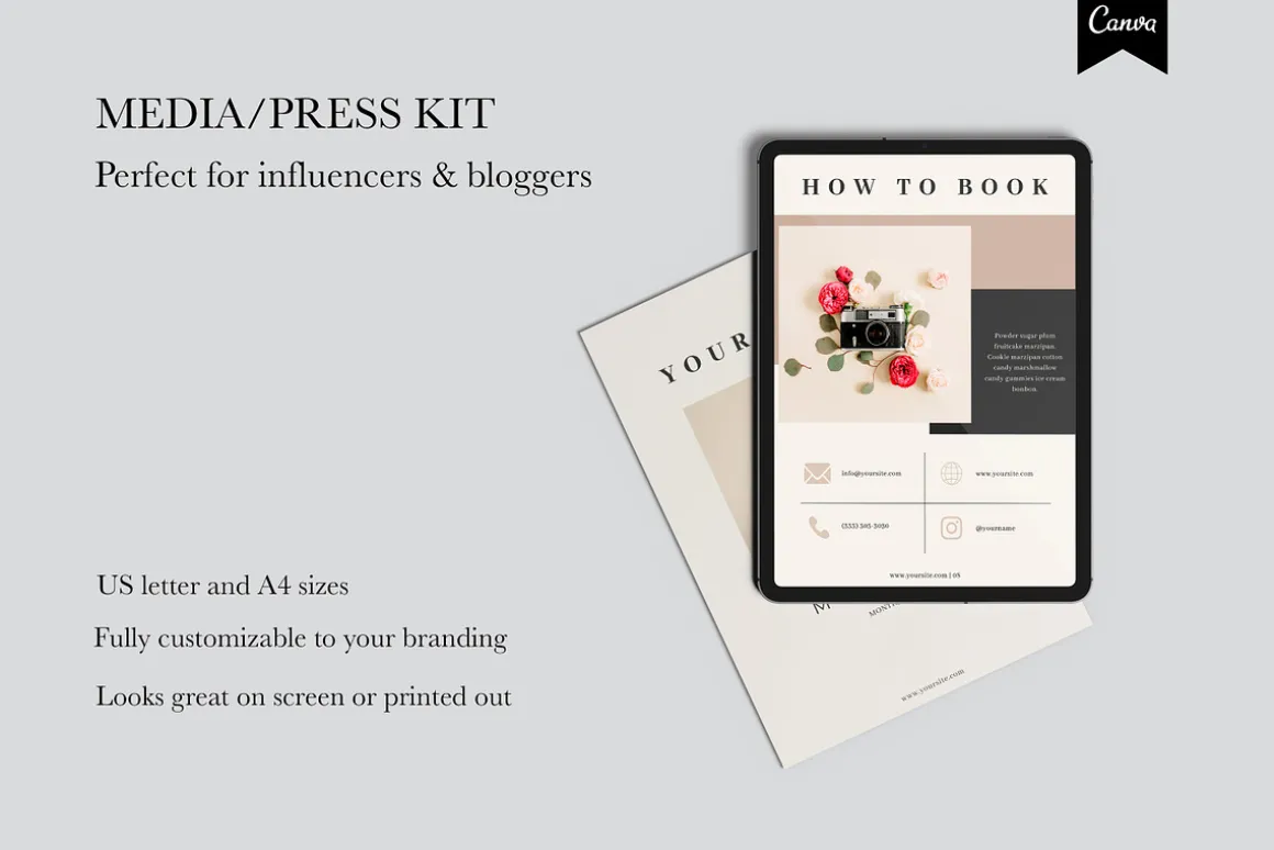 Media Kit Canva Template | DAHLIA