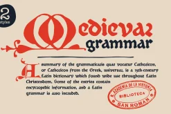 Medieval Grammar blackletter font