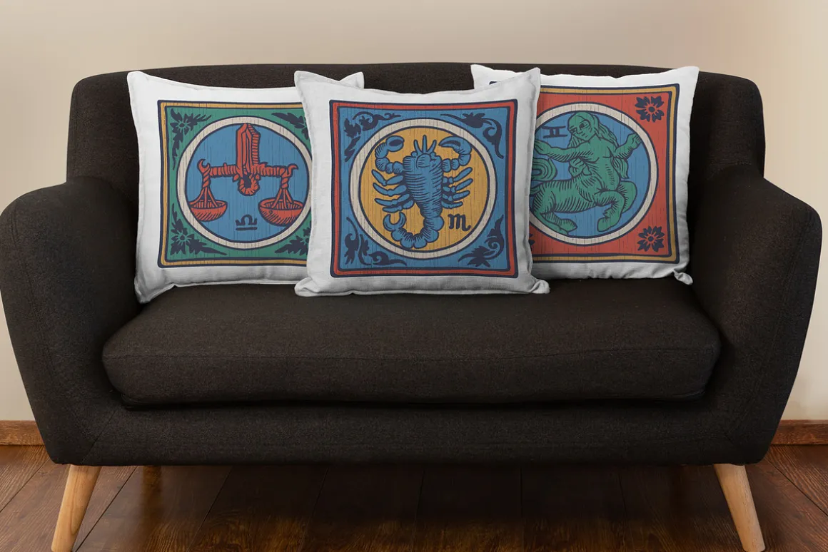 Medieval Zodiac Initials set
