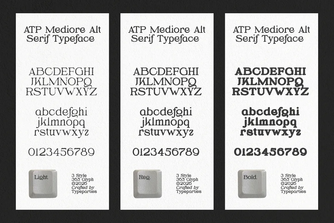Mediore Alt - Distressed Serif Font