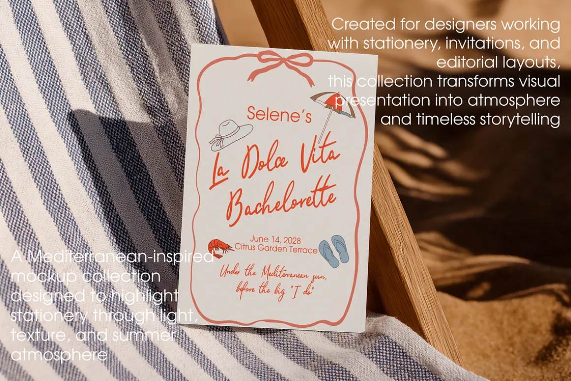 Mediterranean Stationery Mockup Set