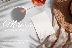 Mediterranean Stationery Mockup Set