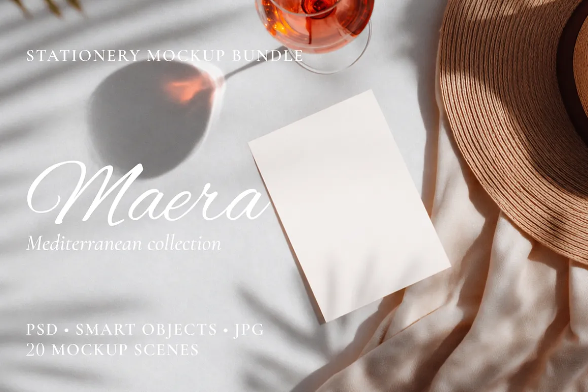 Mediterranean Stationery Mockup Set