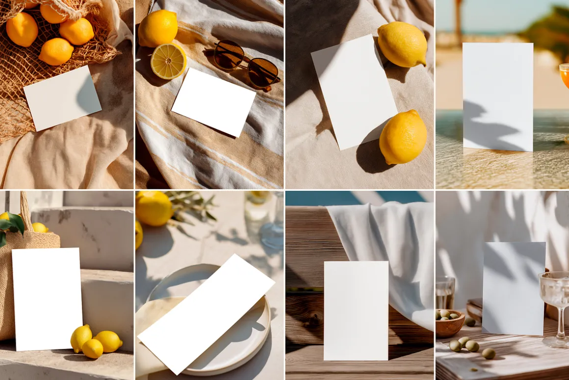 Mediterranean Stationery Mockup Set