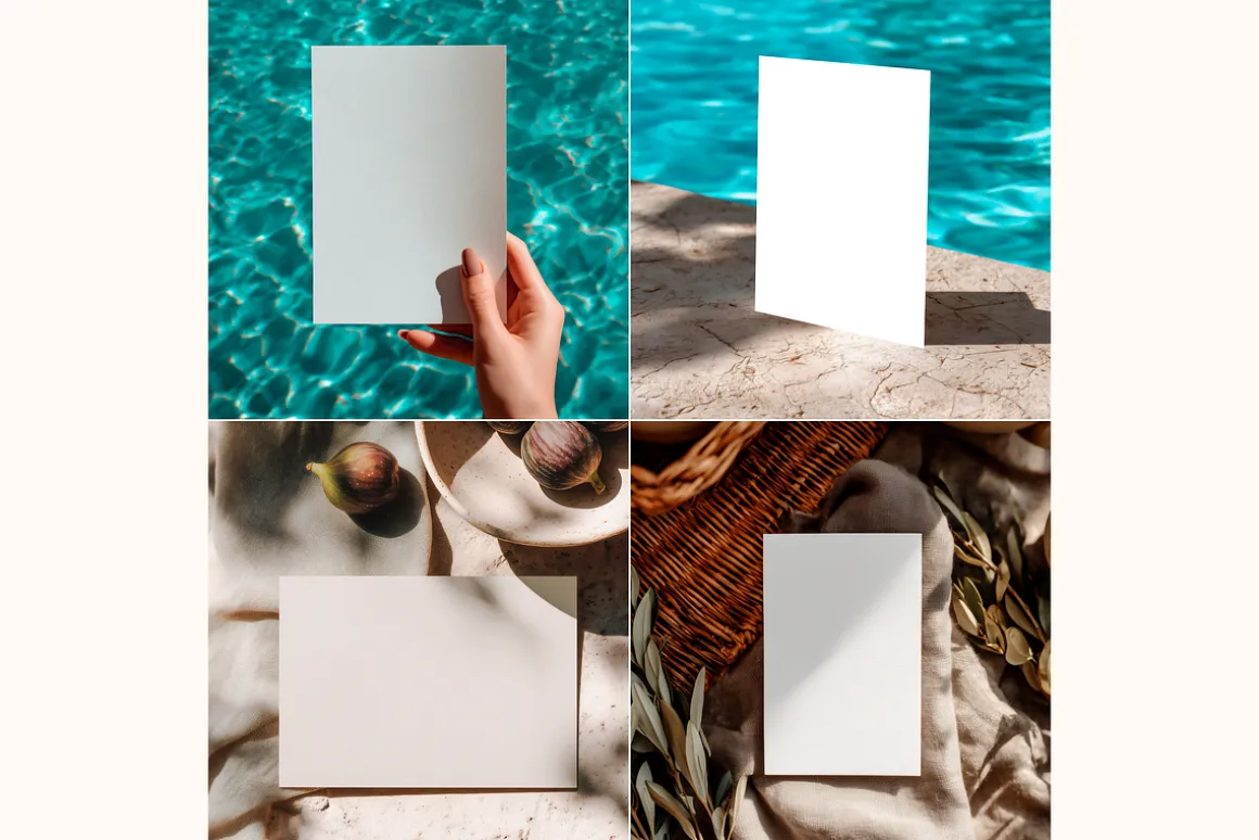 Mediterranean Stationery Mockup Set