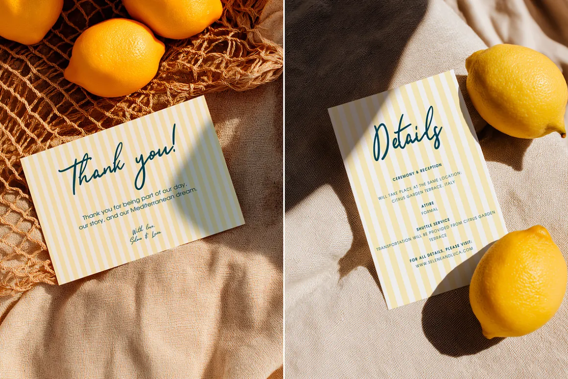 Mediterranean Stationery Mockup Set