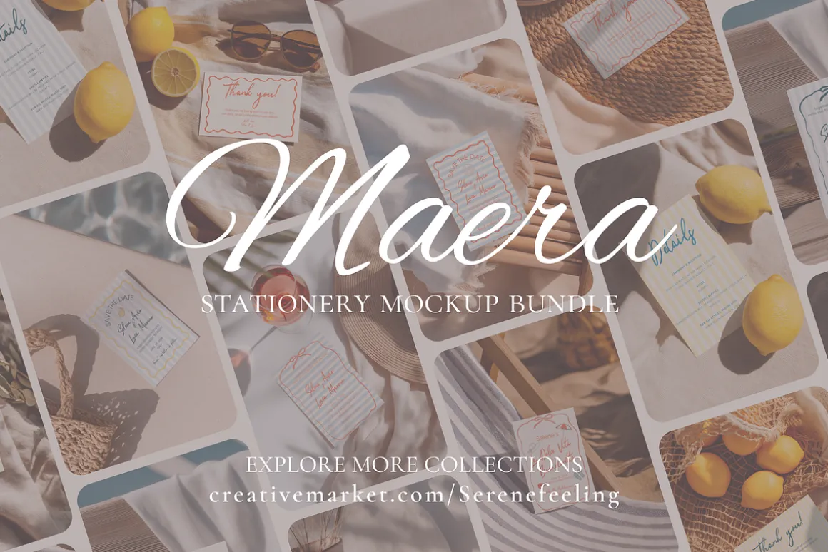 Mediterranean Stationery Mockup Set