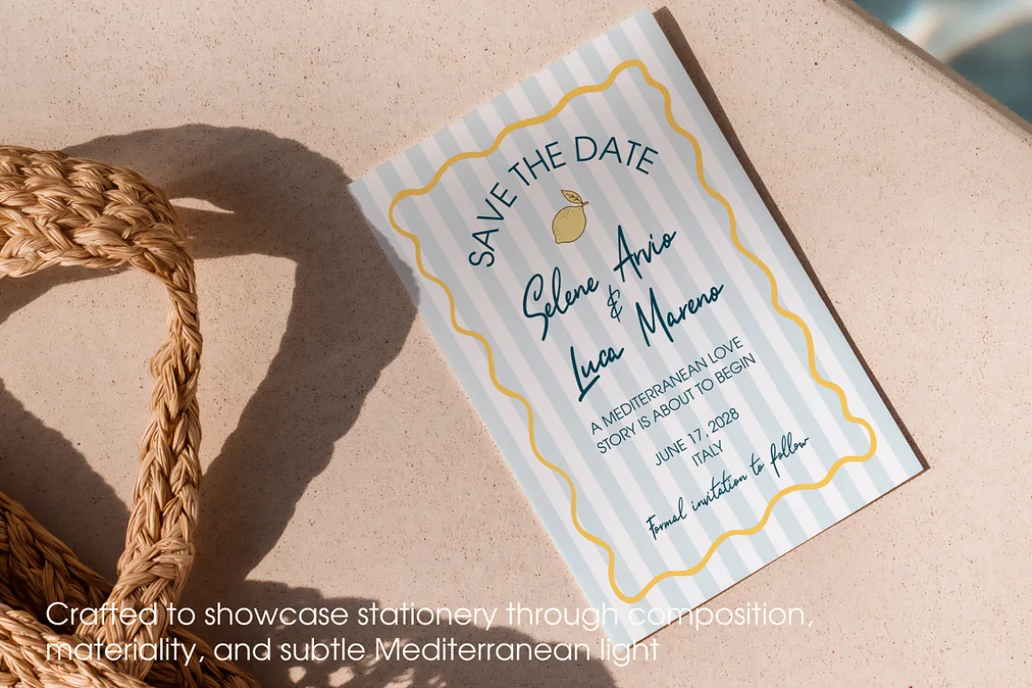 Mediterranean Stationery Mockup Set
