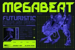 Megabeat - Retro Futurism Fonts