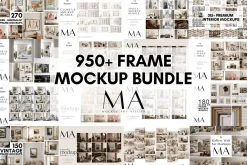 950+ Mega Frame Mockup Bundle