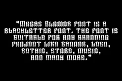 Megas Blemor - Tattoo Font