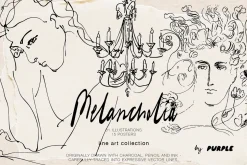 Melancholia - Minimalist Line Art
