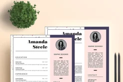 Memphis CV / Resume Template / N