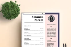 Memphis CV / Resume Template / N