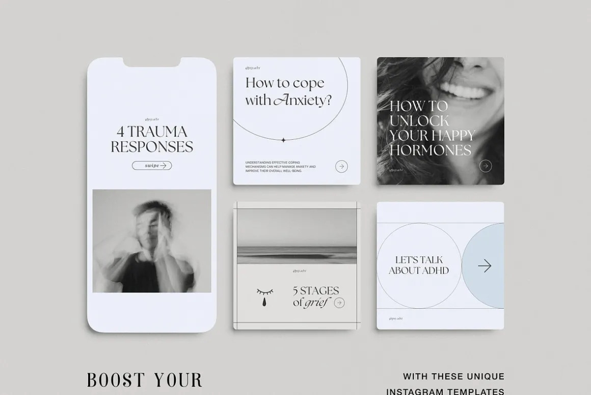 Mental Health Instagram Templates